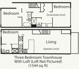 3 Bedroom + Loft Floorplan
